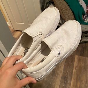 White Checkered vans